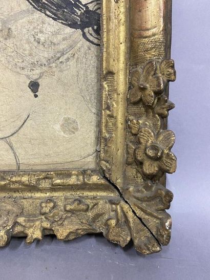 null Sculpted and gilded oak frame with corner decoration of flowers and fleur-de-lys

Beginning...
