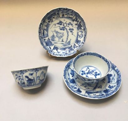 null CHINE
Ensemble de vingt tasses et vingt soucoupes en porcelaine décorées en...