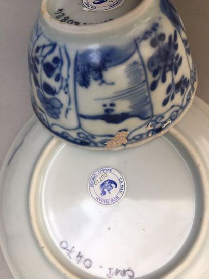 null CHINE
Ensemble de vingt tasses et vingt soucoupes en porcelaine décorées en...