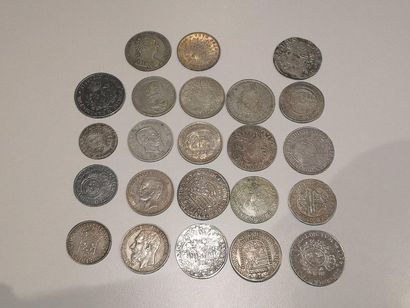 null 17 monnaies, module de l’écu du XVIe au XIXe siècle :
Espagne, Allemagne, Autriche,...