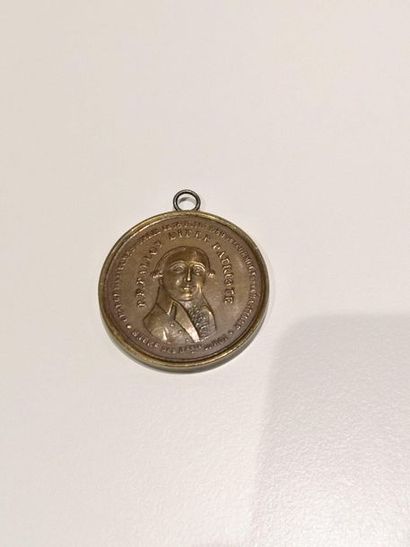 null Période Révolutionnaire
169. 2 médailles en argent 40 mm avec bélière : Conseil...