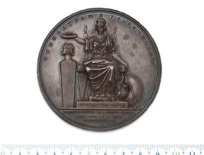 null RUSSIA: Nicholas I (1825-1855) Silver
medal. 63 mm. Tolstoy.
1826: 100th anniversary...