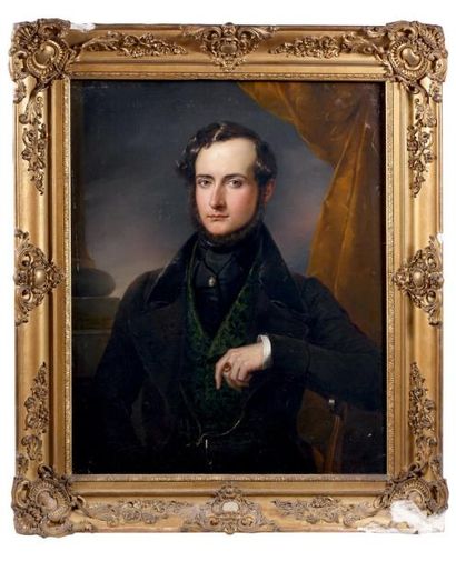 Jose de MADRAZO Y AGUDO (Santandes 1781 - 1859) Portrait d'homme Sur sa toile d'origine...