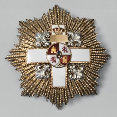 null Plaque de grand croix de l'ordre du Mérite militaire espagnol, fondé par la...