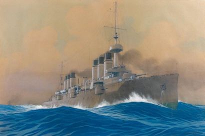 SANDY HOOK (1879-1960) (Georges TABOUREAU dit) Nommé peintre officiel de la Marine...