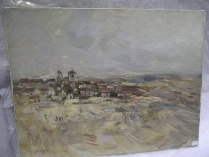 Jean-Baptiste GRANCHER (1911- 1974) Paysage en Espagne, Castille Huile sur toile,...
