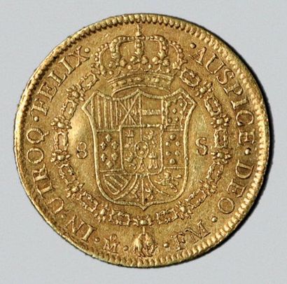 CHARLES IV (1788-1808). 8 Escudos. 1805. Mexico. (Fr. 43). Or. Presque Très Beau...