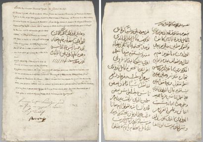 Bonaparte Rare pétition manuscrite des douaniers d'Égypte au général en chef. Lettre...