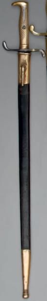 null Épée-baïonnette d'apparat de type Mauser 1871, garde en fer, poignée en bronze;...