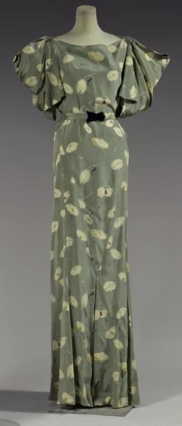 Madeleine VIONNET Robe de Garden Party, 1934, modèle n°4750. Crêpe de soie imprimé,...