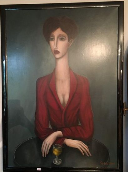 PODVA Woman with a glass of wine

2006

HST, SBD

115x80cm