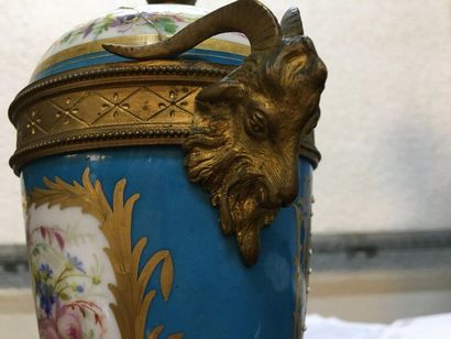 null Paire de vases couverts en bronze et porcelaine


Accidents

Vendu en l'état
H...
