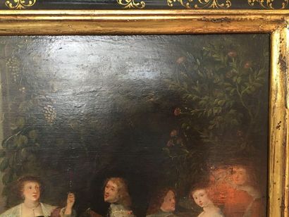 Ecole Flamande vers 1700, suiveur de Frans FRANCKEN Character at tables

Oil on panel

Restorations

46x40...