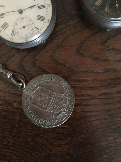 null 4 pocket watches, a metal purse, metal match case, metal tray, metal cigarette...