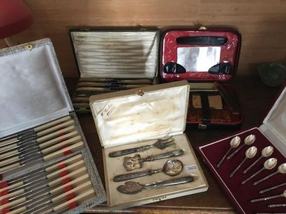 null Silver plated metal cutlery set and miscellaneous

LOT 22