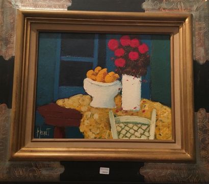 P. REAULT (1955 -) Still life with fruits 

HST 

SBG

