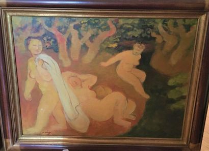 Maurice-Louis SAVIN (1894-1973) Nus féminins dans un paysage

1963

HST

SBG

53x71...