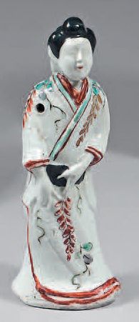 null Petite statuette en porcelaine du Japon. Fin du XVIIe-début du
XVIIIe siècle....