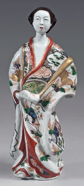 null Statuette in porcelain of Japan (Arita). Early 18th century. Representing a...
