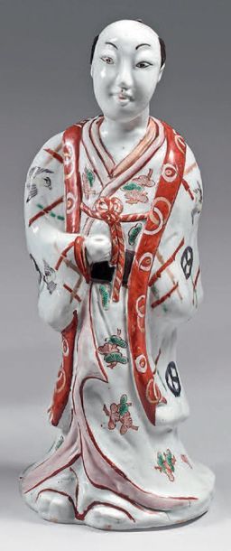null Statuette in porcelain of Japan (Arita). Late 17th century. Representing a character...