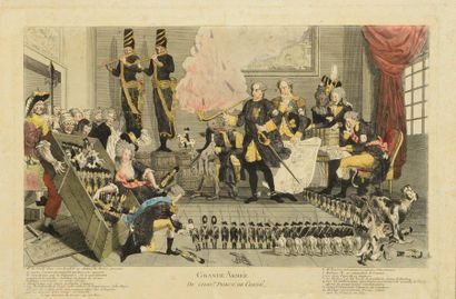 ANONYME Grande Armée duci devant Prince de Condé, 1791 (à gauche Marie-Adélaïde de...