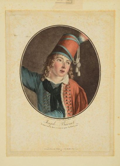 Angélique BRICEAU (XVIIIe) 
Portrait of Joseph Barral " He fed the mother, he died...