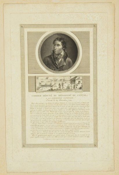 null Set of seventeen large engravings, revolutionary or on the chouanerie, including...