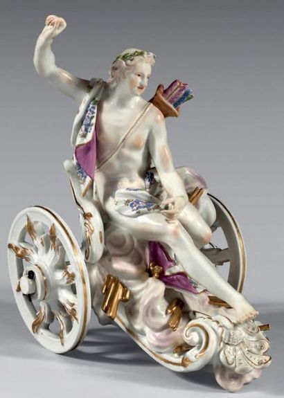 null Groupe en porcelaine de Meissen du milieu du XVIIIe siècle
Représentant Apollon...