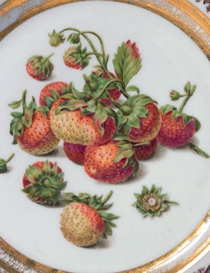 null Assiette en porcelaine de Sèvres de la première moitié du
XIXe siècle. Marque...