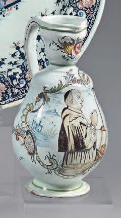 null Cider pitcher in French earthenware from the early 19th century,
Rouen or Sinceny....