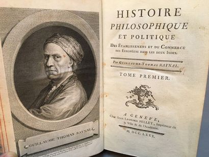 RA YNAL (Guillaume Thomas). Histoire philosophique et politique des établissemens...