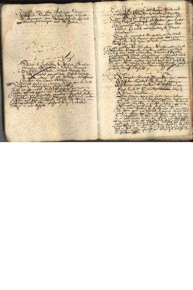 BEAUJOLAIS. 2 handwritten registers, 16th c. - XVIIth c., in-12 of 23 leaves written...