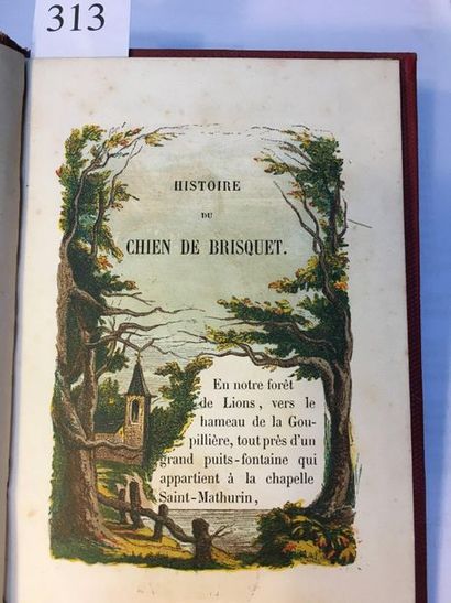 NODIER (Charles). Histoire du chien de Brisquet. Paris, Blanchard, Éditeur, 1854....