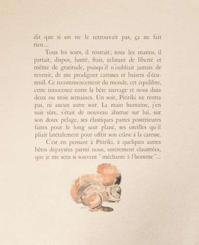 COLETTE. Earthly paradise. Lausanne, Gonin & Cie, publishers, n.d. [1932]. Grand...