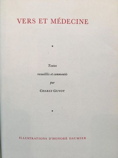 [MÉDECINE].GUYOT (Charly), éd. Vers et médecine. Bâle, Société pour l'Industrie chimique,...