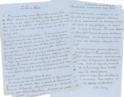 Alexandre dumas père. Signed autograph manuscript, La Rue de Tolède [July 1862],...