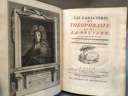 [LA BRUYERE]. The Caracteres of Theophrastus and The Bruyere. In Paris, Chez Hochereau...