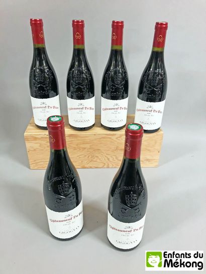 null 6 bouteilles Château Gigognan, Châteauneuf du Pape, "Clos du Roi" 2016