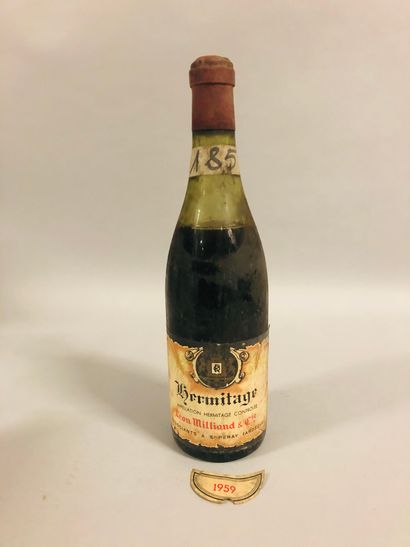 null 1 bouteille HERMITAGE 
L. Milland 
1959
 (ea, B? étiauette décollée)