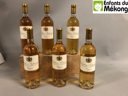 null 6 bouteilles Château Suduiraut, 1° cru, Sauternes 1 de 2009, 1 de 2010, 1 de...