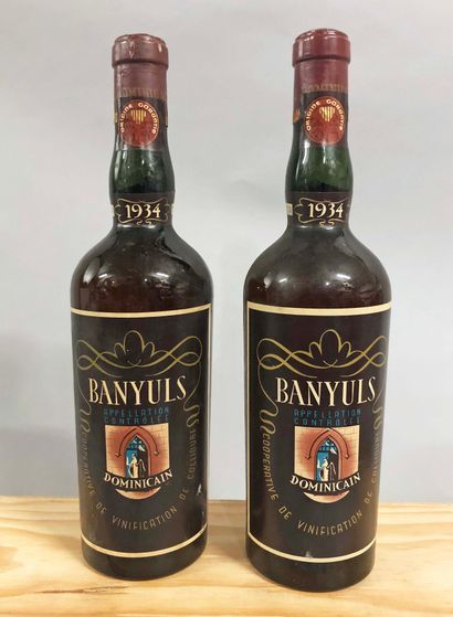 null 2 bouteilles BANYULS 
Dominicain 
1934
