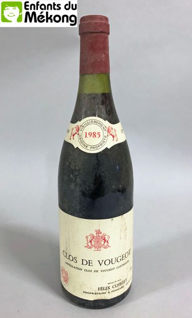 null 1 bouteille Félix Clerget Clos de Vougeot Grand cru 1985 (elt, ela, TLB)