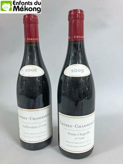 null 2 bouteilles Bourgogne Divers (Domaine Marchand-Grillot: 1 Gevrey-Chambertin,...