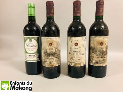 null 4 bouteilles Dives Bordeaux (3 Château de Fieuzal, GCC de Graves, Pessac-Léognan...