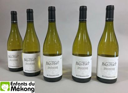 null 5 bouteilles M. Chapoutier, "Les vignes de Bila-Haut", Blanc, Côte du Roussillon...