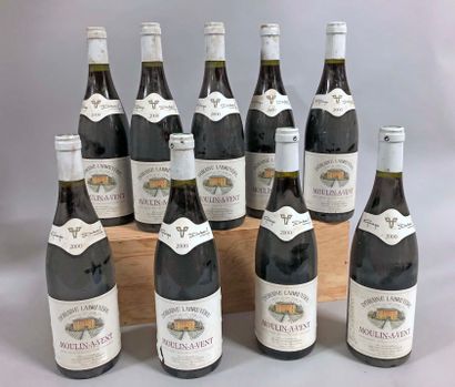 null 9 bouteilles MOULIN A VENT, 
Domaine Labruyère 
2000
 (els, elt)