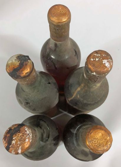 null 5 bouteilles AGNEAU BLANC, 
Barsac 
(très vieux, bouteilles de guerre, ett,...