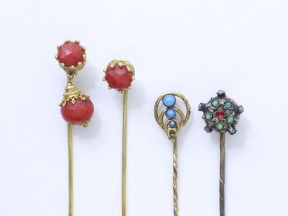 Set of 2 hat pins with filigree decoration...