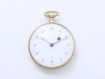 Pocket watch in 750 thousandths gold with...