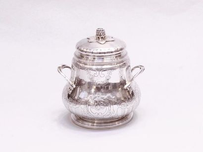 Sugar bowl with silver lid. By Odiot, Prévost...